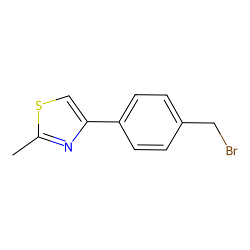4-[4-(Bromomethyl)phenyl]-2-methyl-1,3-thiazole structure