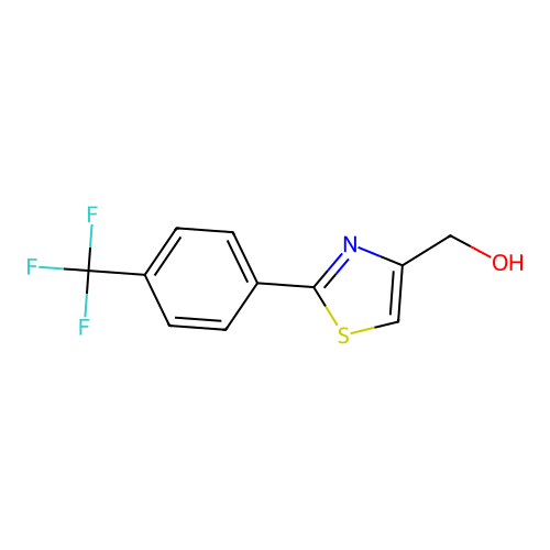 [2-[4-(Trifluoromethyl)phenyl]-1,3-thiazol-4-yl]methanol structure