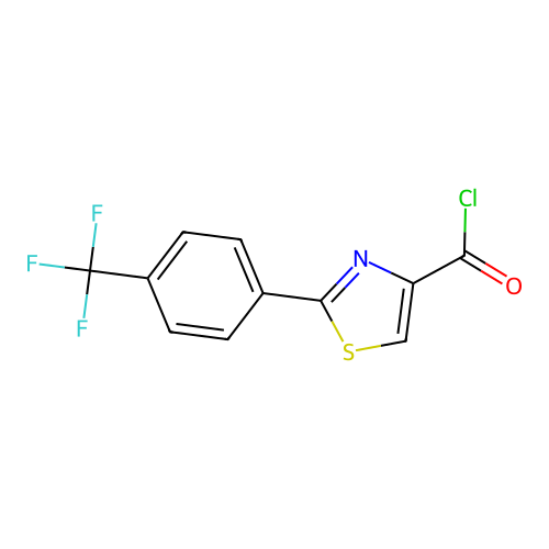 2-[4-(Trifluoromethyl)phenyl]-1,3-thiazole-4-carbonyl chloride structure