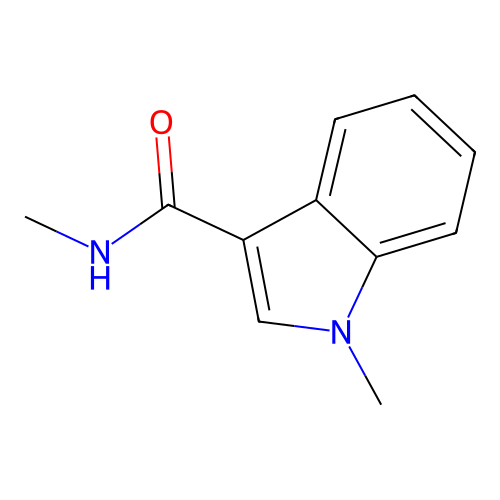 N,1-dimethyl-1H-indole-3-carboxamide structure