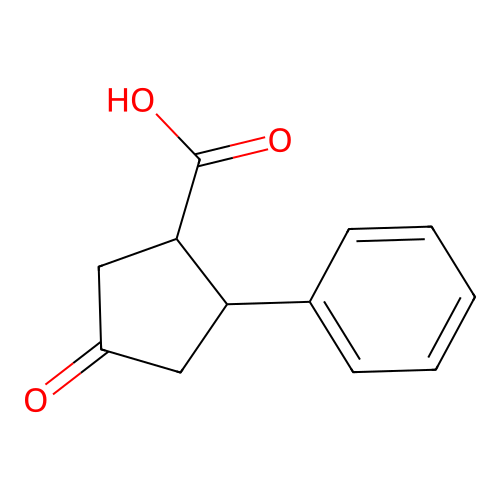 4-Oxo-2-phenylcyclopentanecarboxylic acid structure