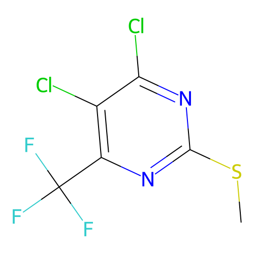 4,5-Dichloro-2-methylsulfanyl-6-(trifluoromethyl)pyrimidine structure