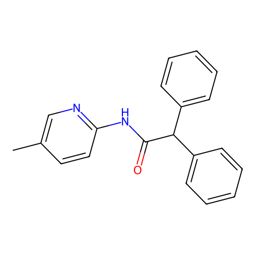 N-(5-methylpyridin-2-yl)-2,2-diphenylacetamide structure
