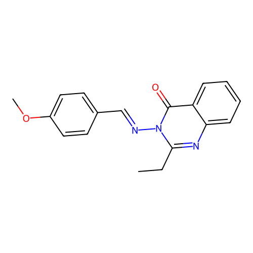 2-Ethyl-3-[(4-methoxyphenyl)methylideneamino]quinazolin-4-one structure