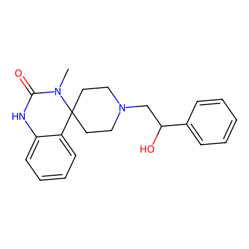 1-(2-Hydroxy-2-phenylethyl)-3'-methylspiro(piperidine-4,4'(1'H)-quinazolin)-2'(3'H)-one structure