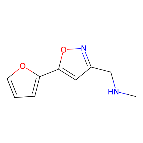 1-[5-(furan-2-yl)-1,2-oxazol-3-yl]-N-methylmethanamine structure