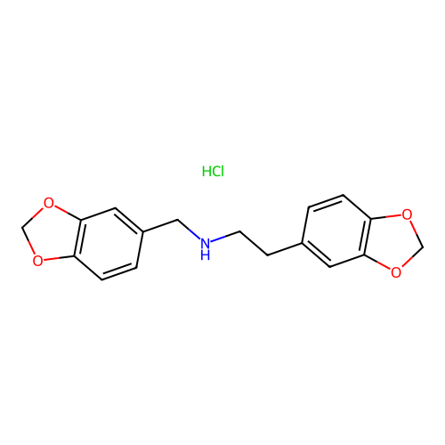 N-(1,3-Benzodioxol-5-ylmethyl)-1,3-benzodioxole-5-ethanamine hydrochloride structure
