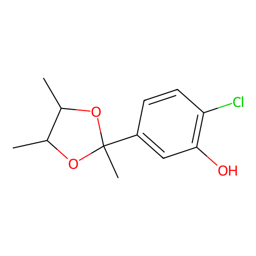 2-Chloro-5-(2,4,5-trimethyl-1,3-dioxolan-2-yl)phenol structure