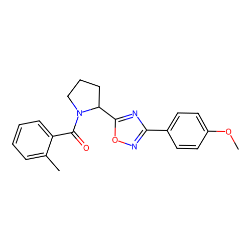 3-(4-Methoxyphenyl)-5-[1-(2-methylbenzoyl)pyrrolidin-2-yl]-1,2,4-oxadiazole structure