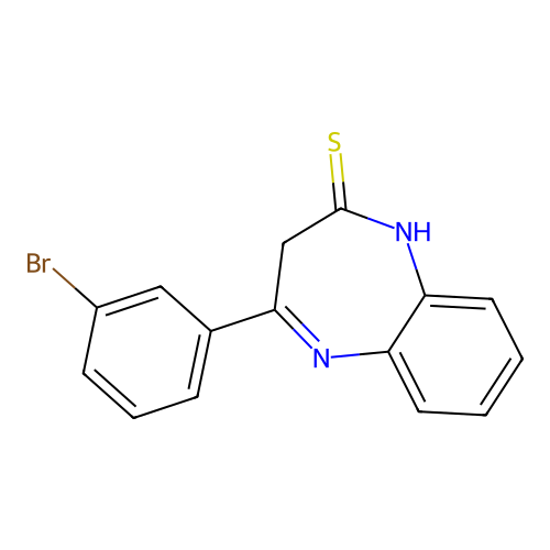 4-(3-Bromophenyl)-1,3-dihydro-2H-1,5-benzodiazepin-2-thione structure