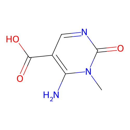 6-Amino-1-methyl-2-oxo-1,2-dihydro-5-pyrimidinecarboxylic acid structure