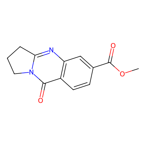 methyl 9-oxo-1H,2H,3H,9H-pyrrolo[2,1-b]quinazoline-6-carboxylate structure