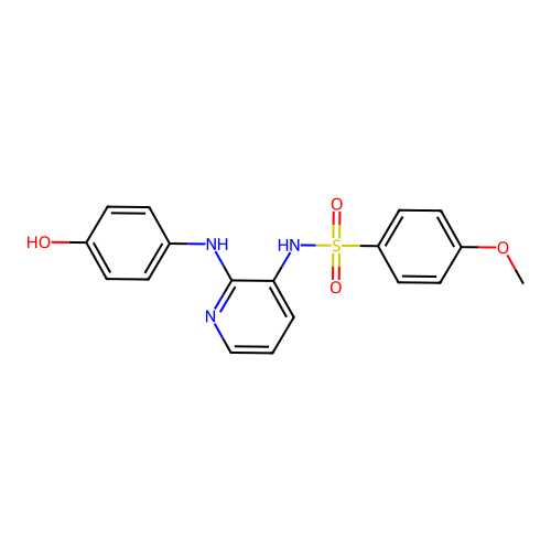 N-(2-((4-hydroxyphenyl)amino)-3-pyridinyl)-4-methoxybenzenesulfonamide structure