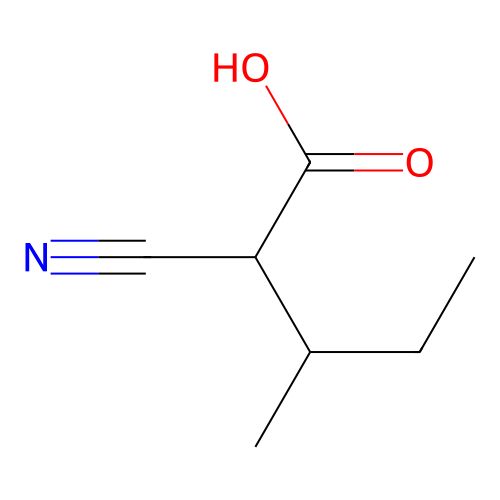 2-氰基-3-甲基戊酸 structure