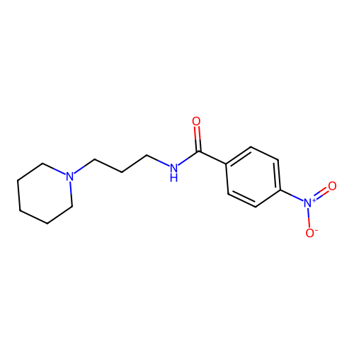 4-nitro-N-(3-(piperidin-1-yl)propyl)benzamide structure