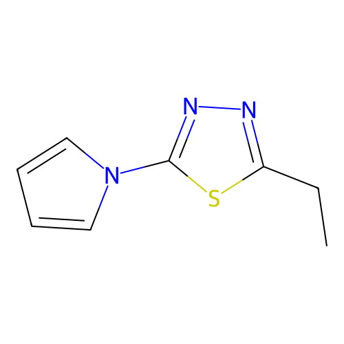 5-Ethyl-2-pyrrolyl-1,3,4-thiadiazole structure