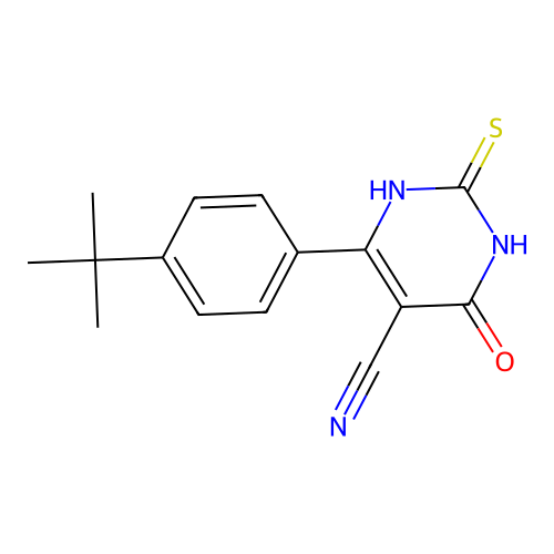 4-(4-Tert-butylphenyl)-6-oxo-2-sulfanyl-1,6-dihydro-5-pyrimidinecarbonitrile structure