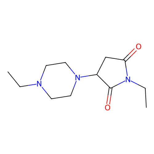 1-Ethyl-3-(4-ethylpiperazin-1-yl)pyrrolidine-2,5-dione structure