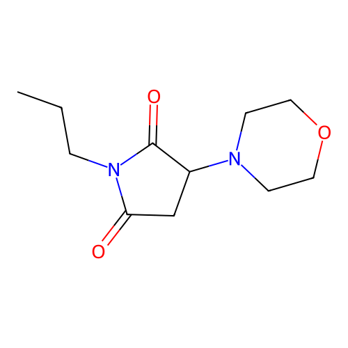 3-Morpholin-4-yl-1-propylpyrrolidine-2,5-dione structure