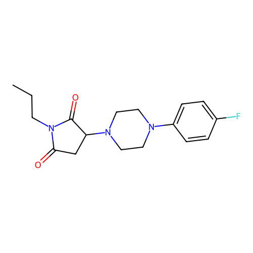 3-(4-(4-Fluorophenyl)piperazin-1-yl)-1-propylpyrrolidine-2,5-dione structure