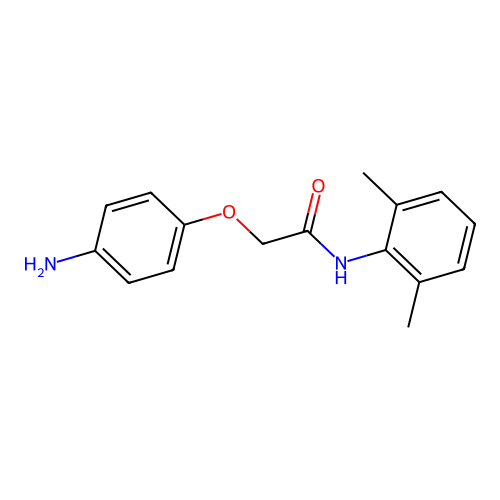 2-(4-aminophenoxy)-N-(2,6-dimethylphenyl)acetamide structure