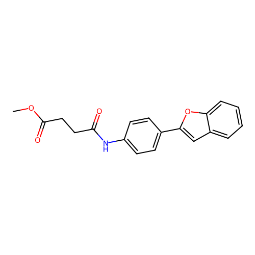 Methyl 4-{[4-(1-benzofuran-2-yl)phenyl]amino}-4-oxobutanoate structure