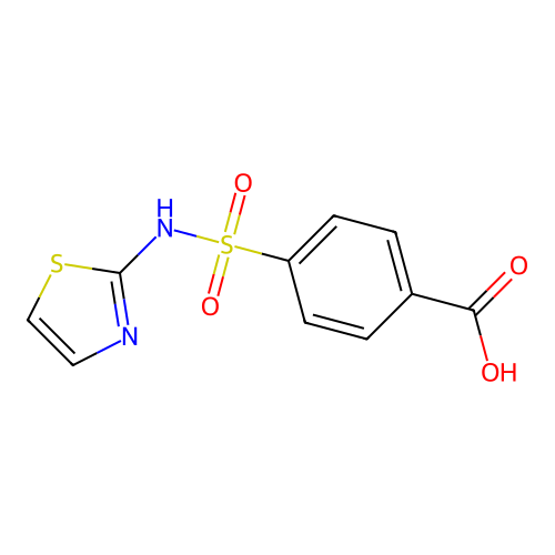 4-[(1,3-Thiazol-2-yl)sulfamoyl]benzoic acid structure