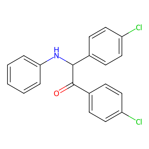 2-Anilino-1,2-bis(4-chlorophenyl)ethanone structure