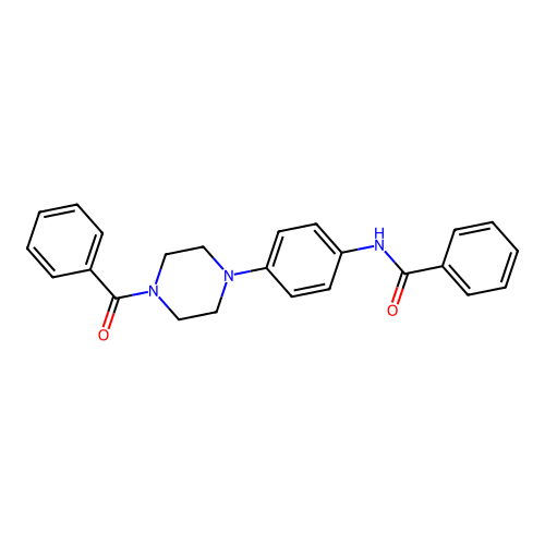 N-[4-(4-benzoylpiperazin-1-yl)phenyl]benzamide structure