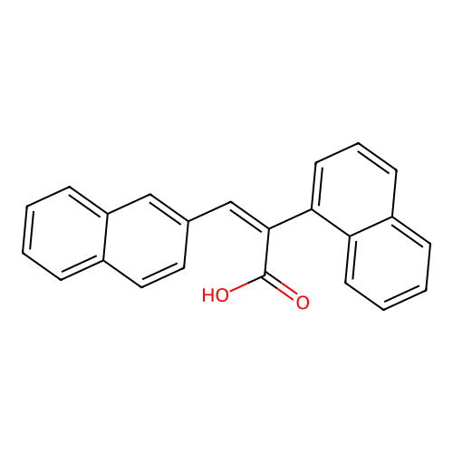 2-Naphthalen-1-yl-3-naphthalen-2-ylprop-2-enoic acid structure