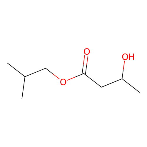 Isobutyl 3-hydroxybutanoate structure