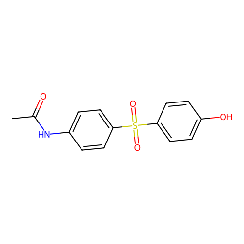 N-[4-(4-羟基苯基)磺酰基苯基]乙酰胺 structure