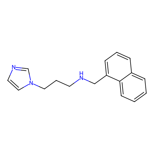 3-(1H-imidazol-1-yl)-N-(naphthalen-1-ylmethyl)propan-1-amine structure