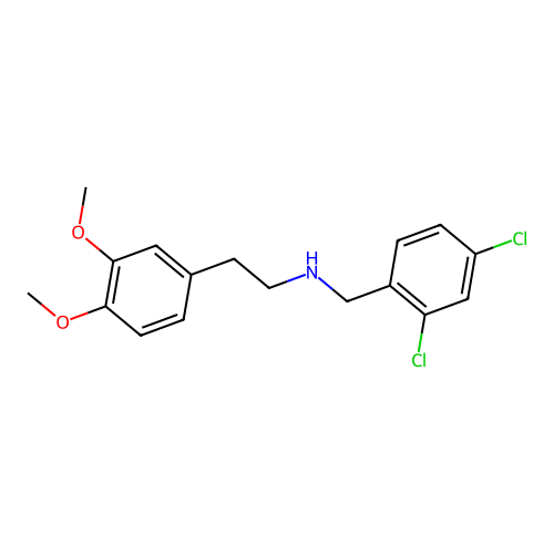 N-(2,4-dichlorobenzyl)-2-(3,4-dimethoxyphenyl)ethanamine structure