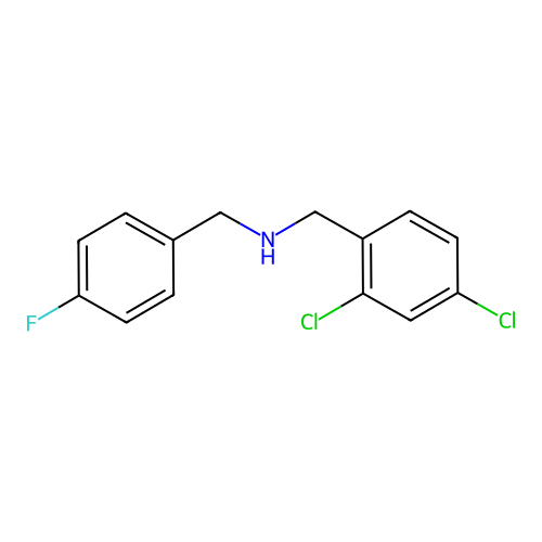 1-(2,4-dichlorophenyl)-N-(4-fluorobenzyl)methanamine structure