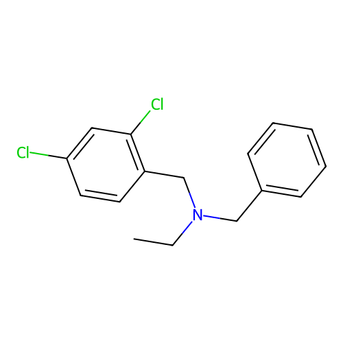 N-benzyl-N-(2,4-dichlorobenzyl)ethanamine structure