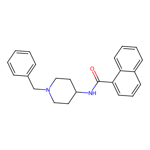 N-(1-benzylpiperidin-4-yl)naphthalene-1-carboxamide structure