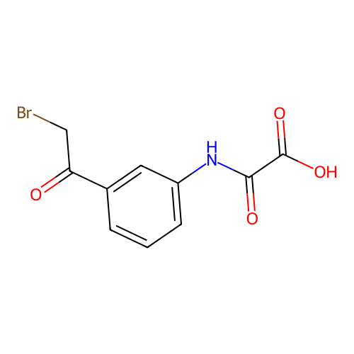 2-[3-(2-Bromoacetyl)anilino]-2-oxoacetic acid structure