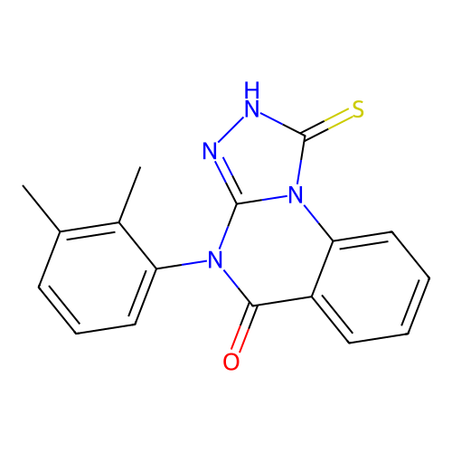 4-(2,3-dimethylphenyl)-1-mercapto[1,2,4]triazolo[4,3-a]quinazolin-5(4H)-one structure