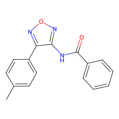 N-[4-(4-methylphenyl)-1,2,5-oxadiazol-3-yl]benzamide structure