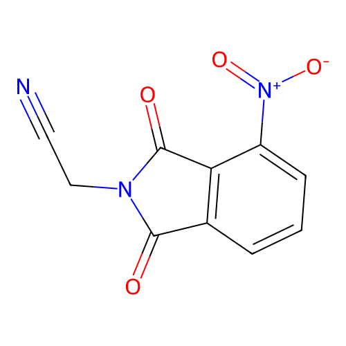 2-(4-nitro-1,3-dioxo-2,3-dihydro-1H-isoindol-2-yl)acetonitrile structure