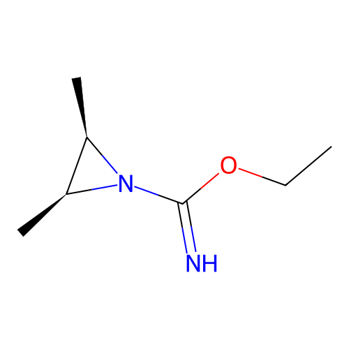 1-Aziridinecarboximidic acid, 2,3-dimethyl-, ethyl ester, cis- structure
