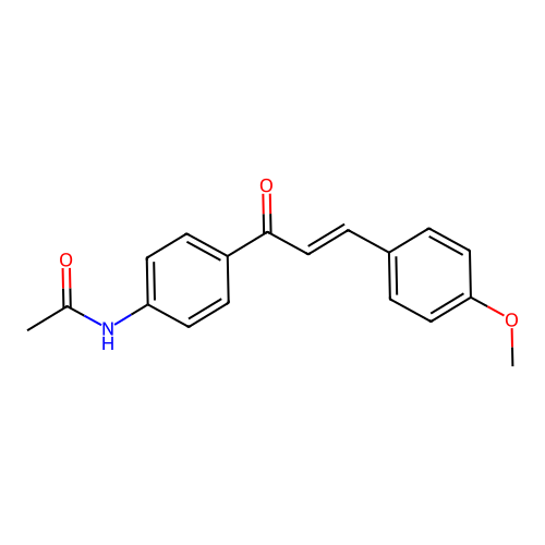 Acetamide, N-[4-[3-(4-methoxyphenyl)-1-oxo-2-propenyl]phenyl]- structure