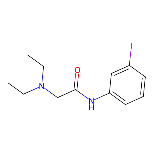 2-(diethylamino)-N-(3-iodophenyl)acetamide structure