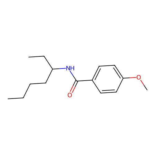 N-庚-3-基-4-甲氧基苯甲酰胺 structure