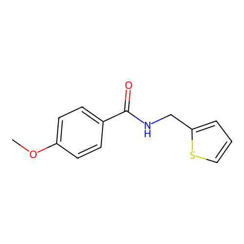 4-methoxy-N-(thiophen-2-ylmethyl)benzamide structure