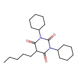 1,3-二环己基-5-戊基巴比妥酸 structure