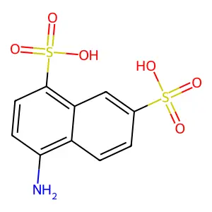 1-Naphthylamine-4,6-disulfonic acid structure