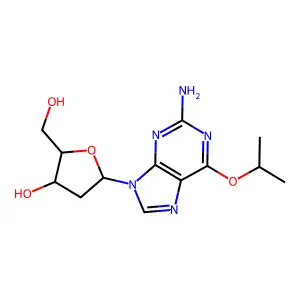 Guanosine, 2'-deoxy-6-O-(1-methylethyl)- structure