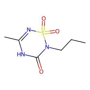 2H-1,2,4,6-Thiatriazin-3(4H)-one, 5-methyl-2-propyl-, 1,1-dioxide structure